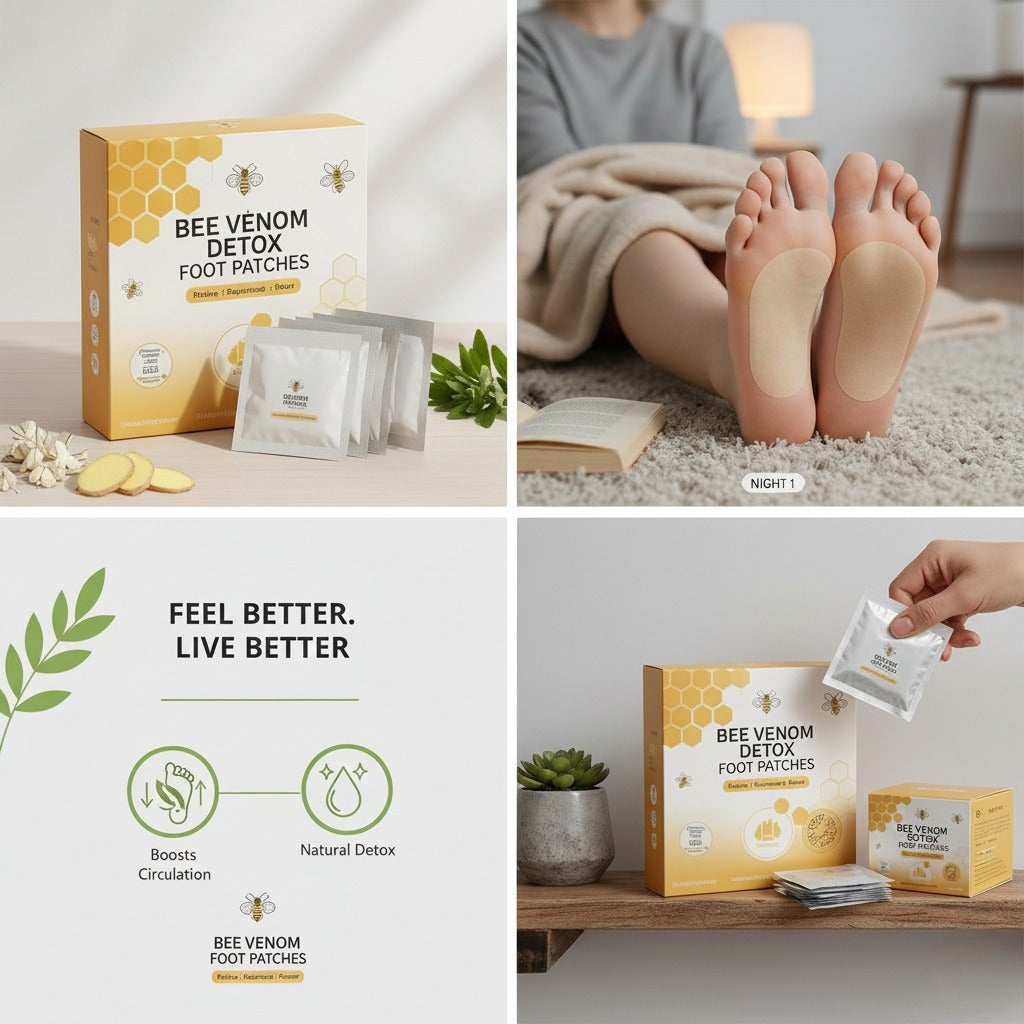 Bee Venom Foot Detox Patches (10 Patches)