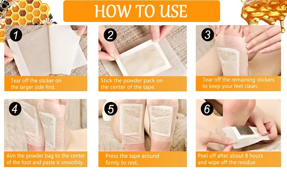 Bee Venom Foot Detox Patches (10 Patches)